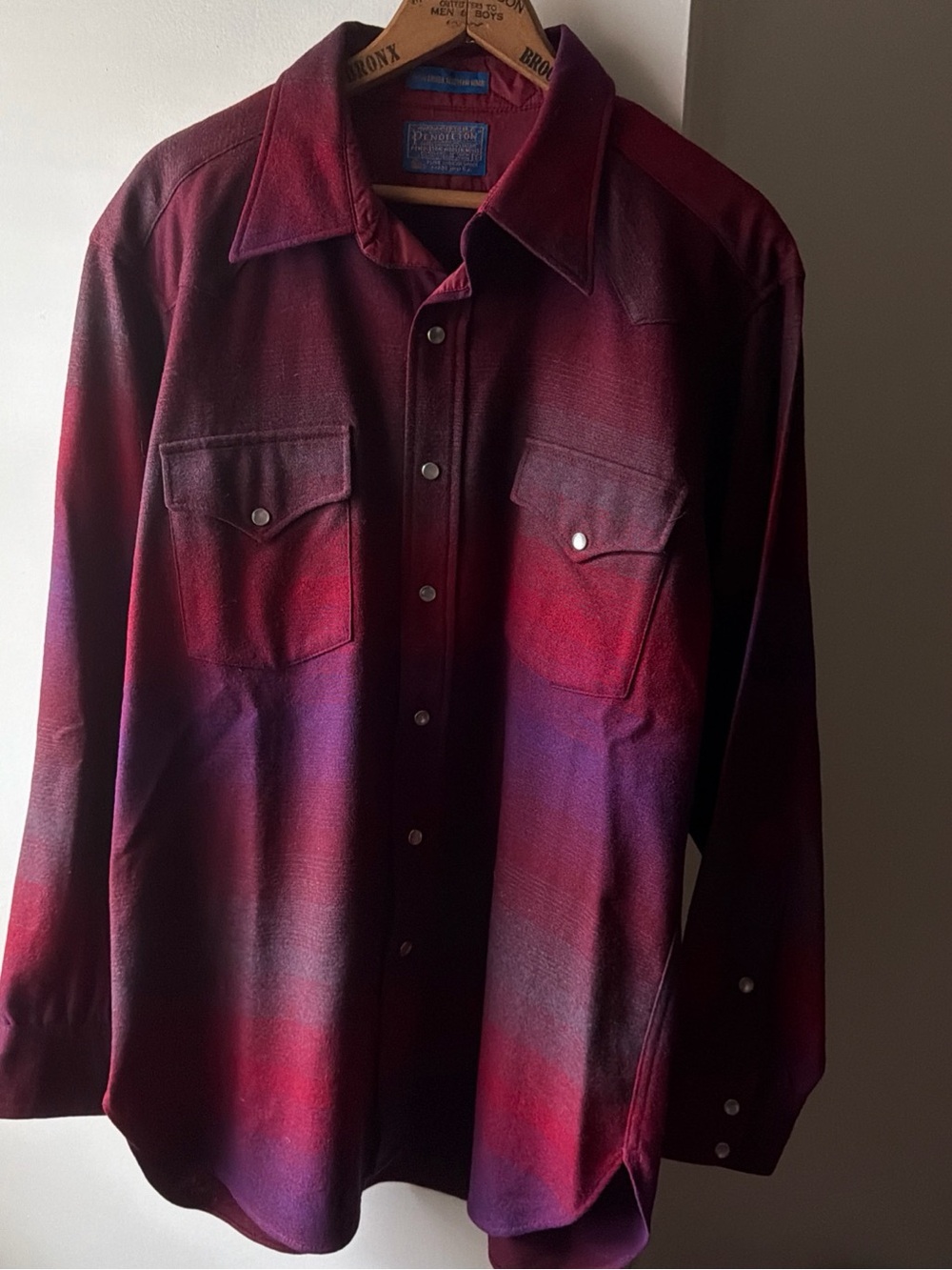 Vintage Pendleton High Grade Western Wear Pearl Snap Shirt Men’s Size L USA Made